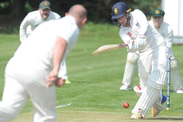 Jordan Temple top scored for Bourne against Grantham.