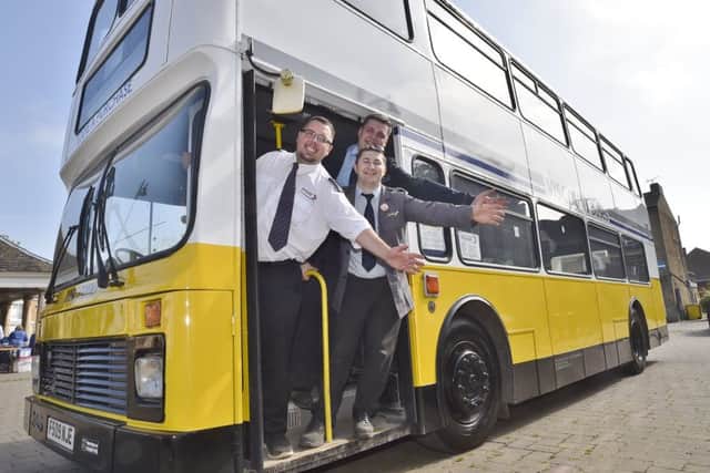 Whittlesey bus festival. Bus drivers Scott Gibson, Stephen Longmire and Nathan Merryweather EMN-180520-175242009