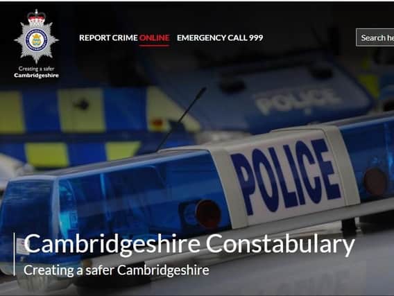 The Cambs Police website has been nominated for an award