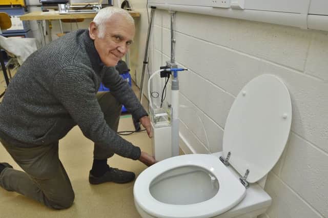 Innovation centre inventor Andy Speechley with his loo invention EMN-180519-081212009