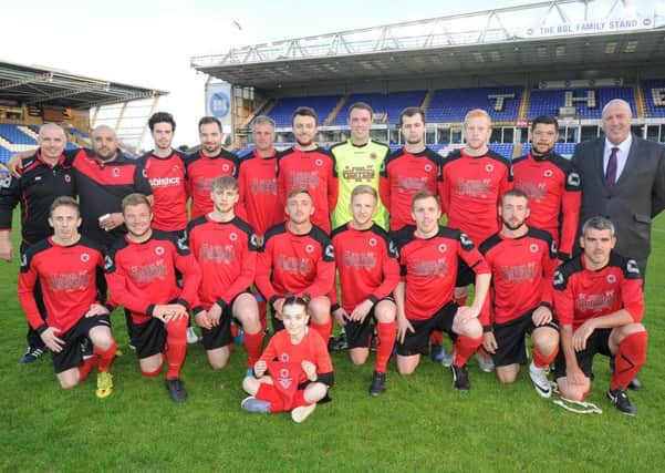 Netherton United before their PFA Senior Cup success,  back row, left to right, Simon Roberts (coach), Jon Harrison (manager), Louis Heming, Ben Daly, Karl Gibbs, Chris Hansford, Aaron Keir, Zack Fisher, Herbie Panting, Ondre Odain, Tommy Flynn (assistant manager), front, Tommy Randall, James McDonough. Robbie Ellis, Callum Madigan, Ryan Wood, Ash Jackson, Jack Barron,  Mark Baines.