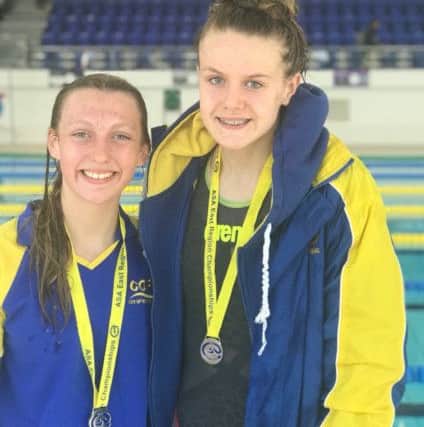 Gold and silver medallists Kenzie Whyatt (left) and Harriet Salisbury.