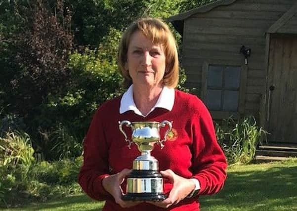Pictured is Elton Furze golfer Pauline Hurley who won the Captains Prize and the Allebone Cup at the  NVLGA Spring Meeting held at Peterborough Milton with 36 points.