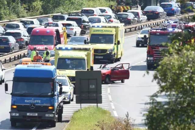 The scene of the collision on Nene Parkway