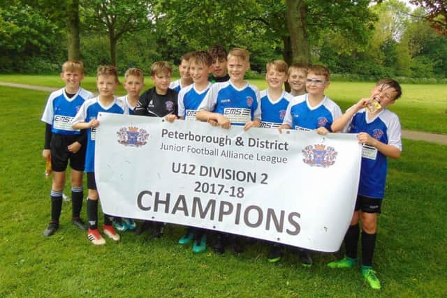 Whittlesey Blues were Junior Alliance Under 12 Division Two champions.