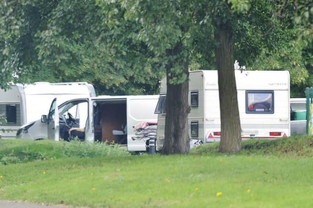 A previous encampment of travellers in Peterborough