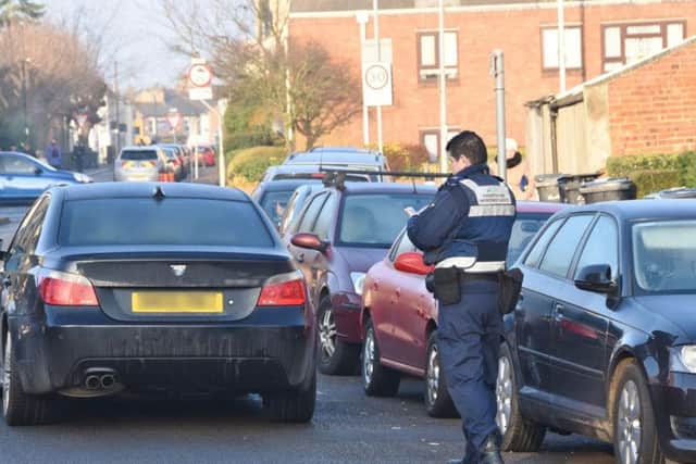 Enforcement action outside Queen's Drive Infant School