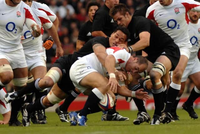 Shaun Perry playing for England against the All Blacks in 2006.