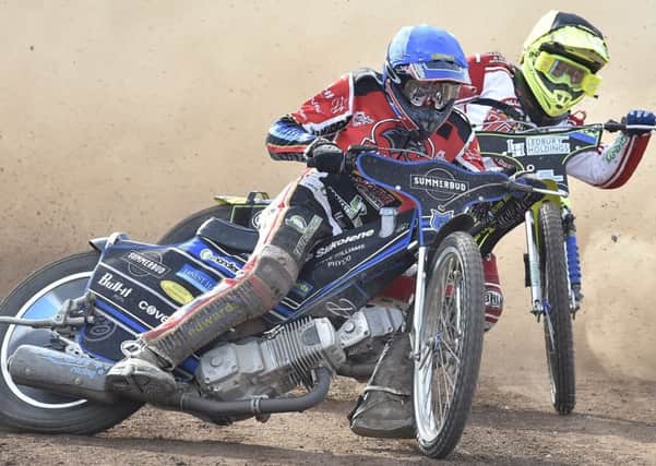 Ulrich Ostergaard leads heat seven for Panthers against Glasgow. Photo: David Lowndes.