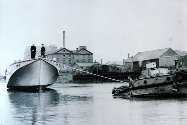 Motor torpedo boat on the River Nene.