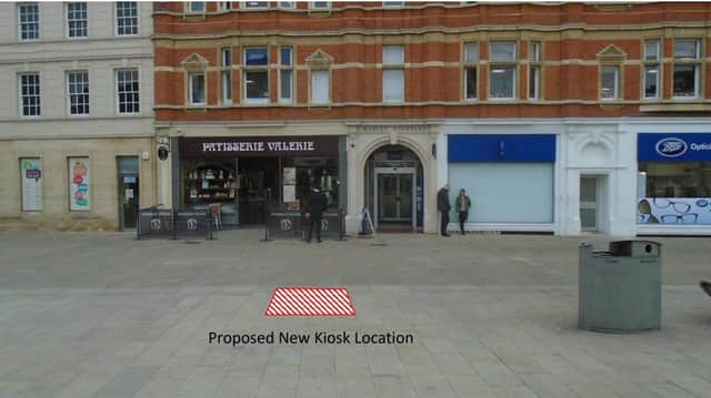 The proposed site of one of the phone boxes