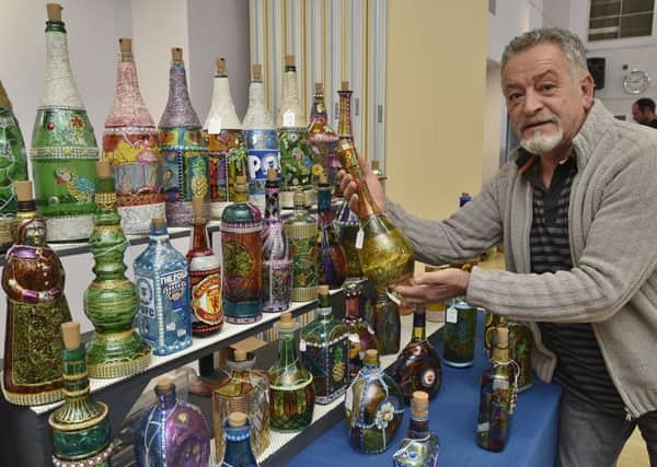 Michele Soccio with his Crystal Clear Creations products at the Whittlesey Business Forum busines and community fayre.  EMN-180520-175152009