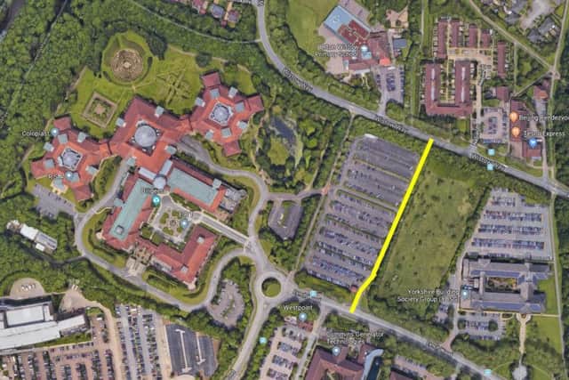 Aerial view of Lynch Wood Business Park.