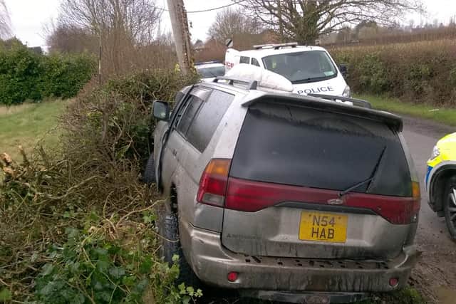The pursuit came to an end when Shepherds vehicle collided with a telegraph pole