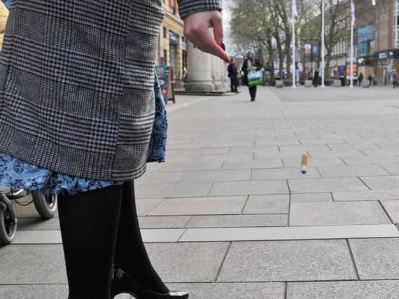 People have been fined for dropping cigarettes in the city