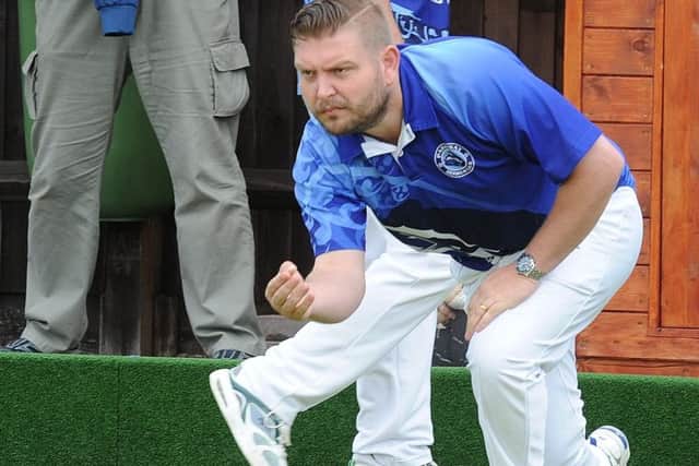 Simon Law is through to the Hunts four-bowl singles semi-finals.