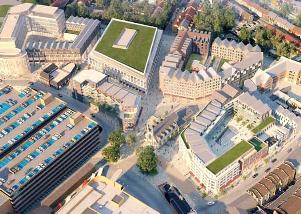 An aerial view of the proposed North Westgate development.
