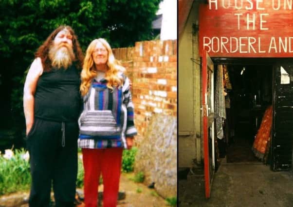 Left: Peter and Jayne Wells. Right: Peter's record and comics store