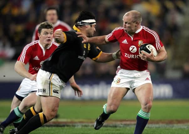 Neil Back in action for the British Lions.