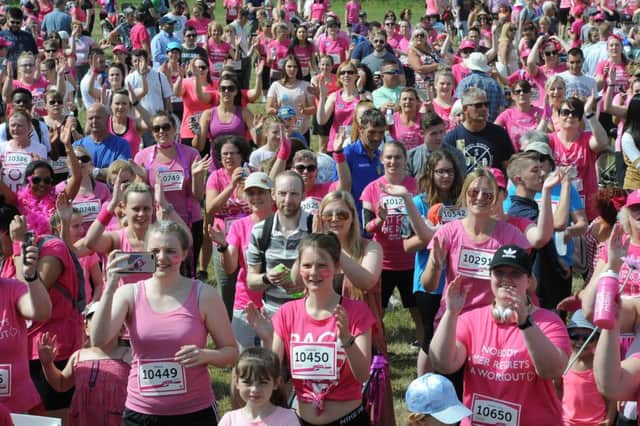 Race for Life 2018 at Ferry Meadows. The warm up EMN-180624-183118009