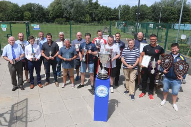 Trophy winners at the Peterborough League AGM. Picture: RWT Photography