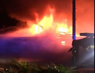 The fire which gutted the premises