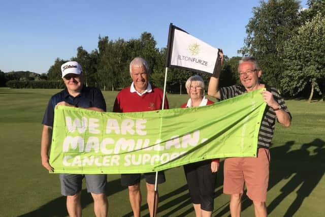 Steve Furzeland, Peter Burgess, Jenny Walters and Colin Bayliss at the Longest Day Challenge at Elton Furze.