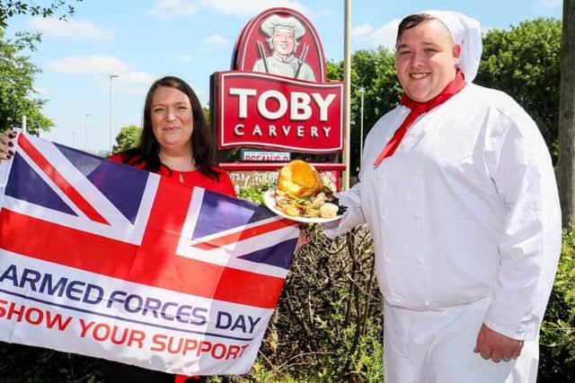 Hannah Roper and Chris Mill from Toby Carvery in Peterborough