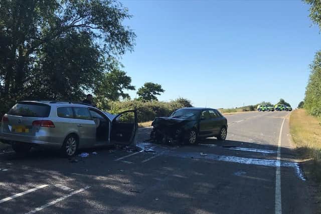 The scene of the crash/ Photo: @roadpoliceBCH