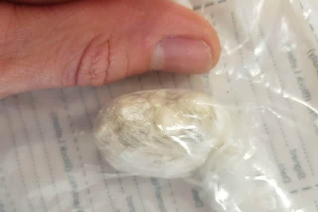 A wrap, suspected to contain class A drugs, was recovered by police.