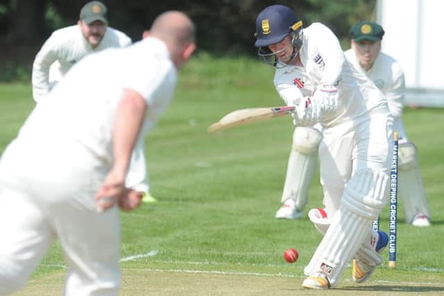 Jordan Temple batting for Bourne against Market Deeping earlier this season.
