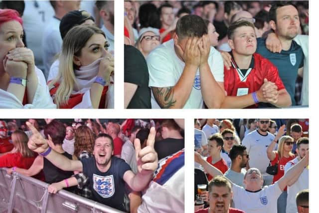 Suspense, agony and unadulterated joy - the many stages of being an England fan captured at the XL Arena in Peterborough last night