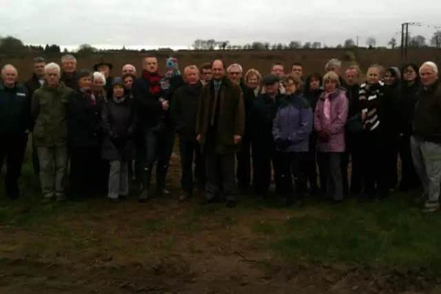 MP Shailesh Vara with protesters against the proposals