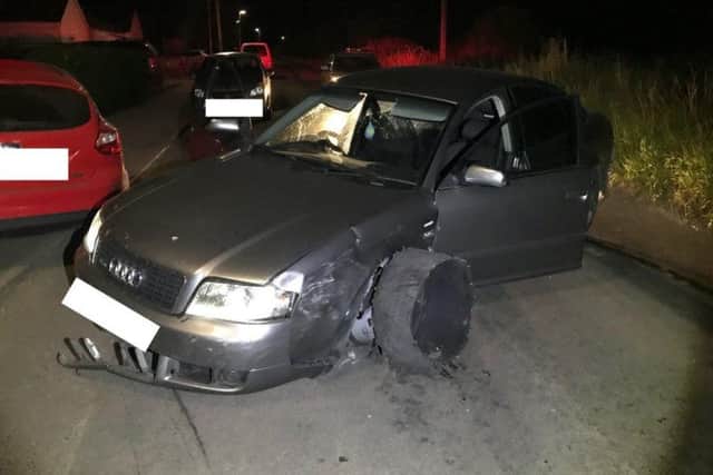 The scene of the crash this morning. Photo: @fencops