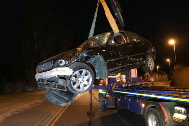 The car being collected. Photo: Cambridgeshire police