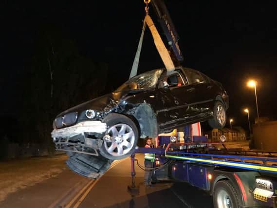 The car being collected. Photo: Cambridgeshire police