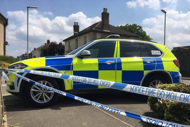 Police at the scene of the fatal crash this morning. Photo: @roadpoliceBCH