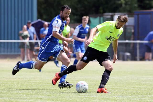 Gwion Edwards on the ball for Posh at Bedford. Photo: Joe Dent/theposh.com.