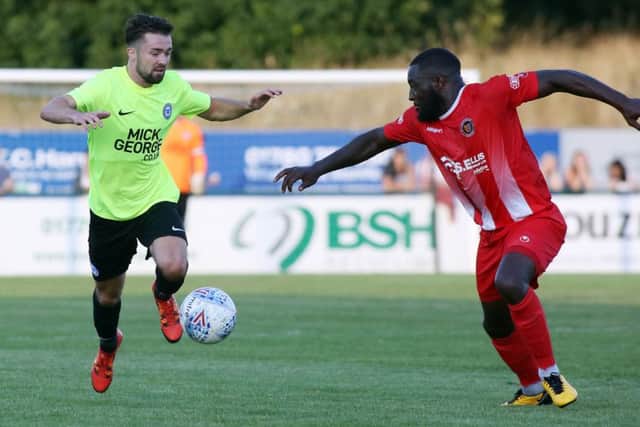 Action from Stamford AFC v Posh. Photo: Joe Dent/theposh.com.