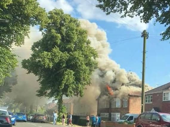 The scene of the fire in Fulbridge Road. Photo: Mick Longley