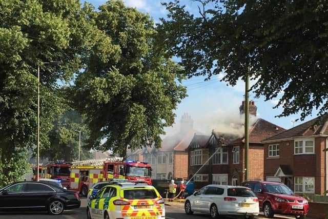 The scene of the fire in Fulbridge Road. Photo: Hayden Sheppard