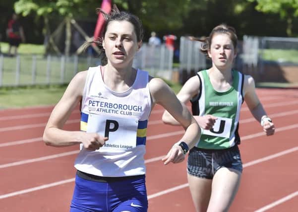 Chloe Finlay won the ladies race at the Peterborough 10k and finished second in the Peterborough 5K series.