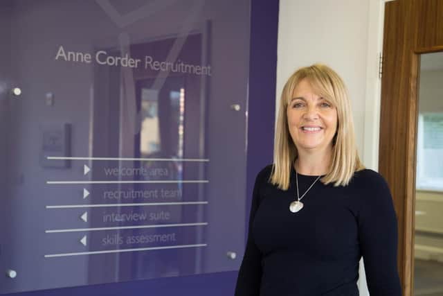 Anne Corder, the founder of Anne Corder Recruitment.