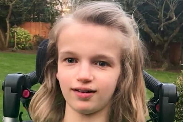 Holly, 12, has had Cerebal Palsy from birth