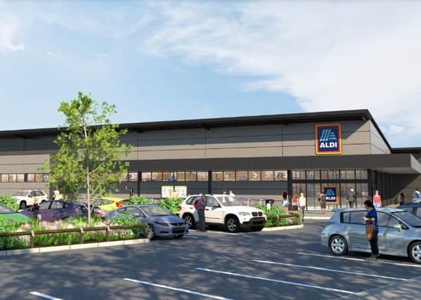An artist's impression of the new Aldi store