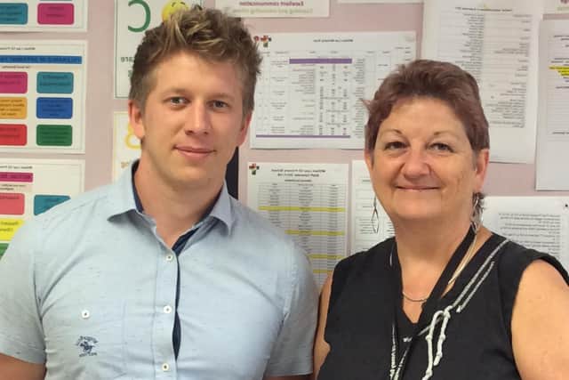 Headteacher Tracey Cunningham with teacher Nick Coles at William Law Primary School in Peterborough