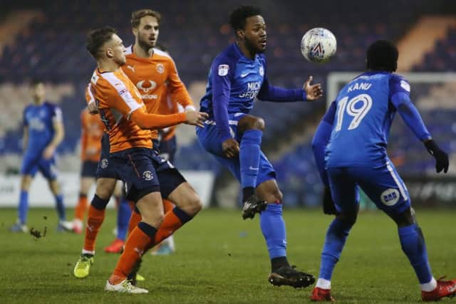 Action from Posh at Luton in last season's Checkatrade Trophy.