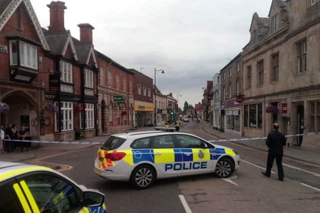 Roads were closed in Bourne