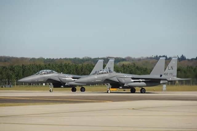 Numerous jets have been flying over Peterborough and residents aren't too pleased.