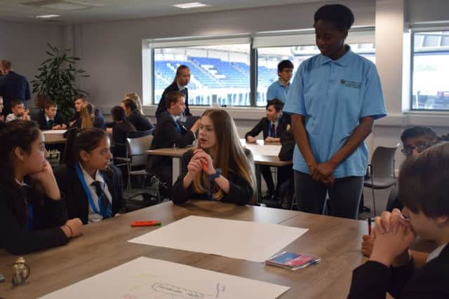 Some of the pupils who took part